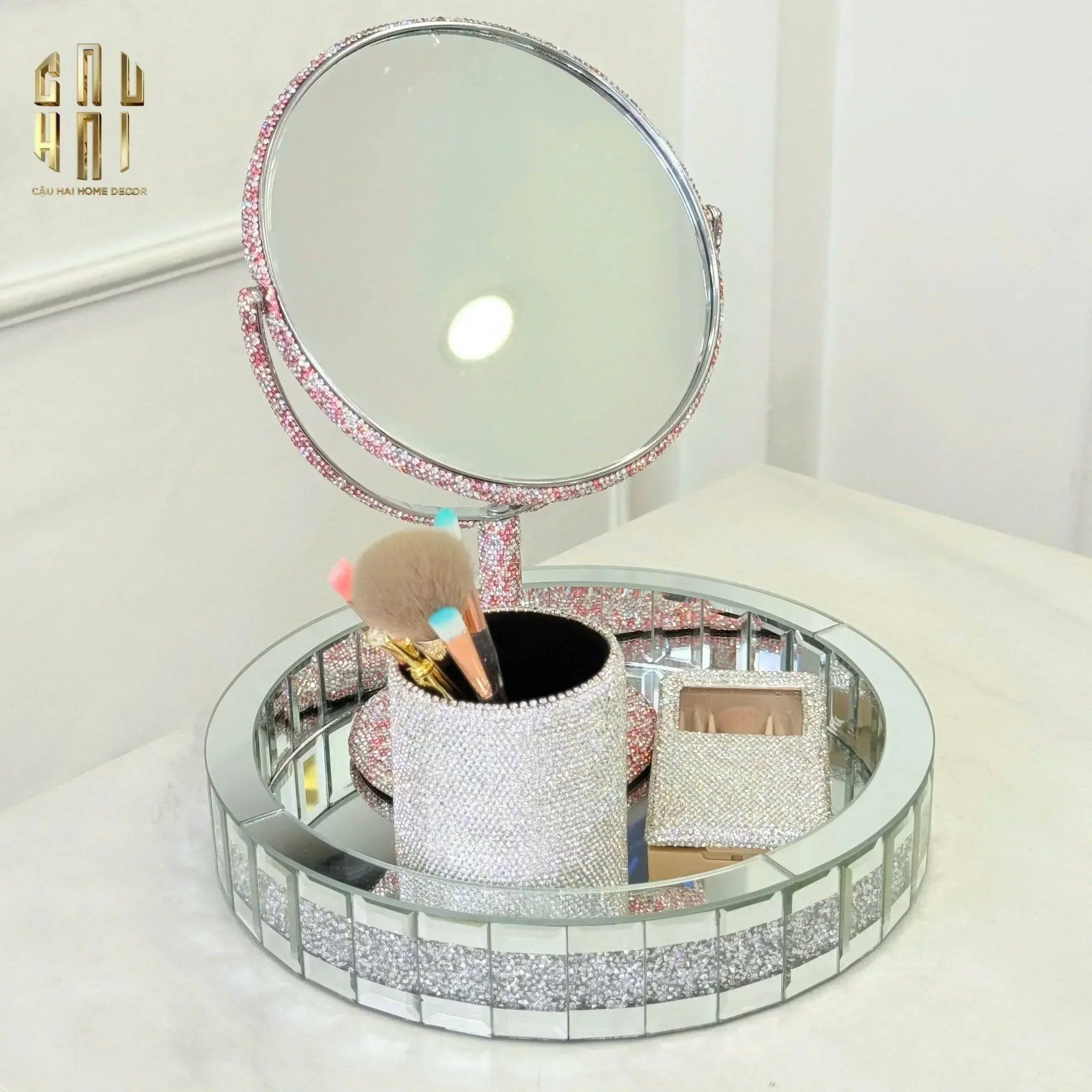 haute-folie-khay-guong-tron-dinh-kim-cuong-bling-bling-silver-ronde-mirror-decoratives-trays-d30-cau-hai-home-decor-11 - CẬU HAI HOME DECOR