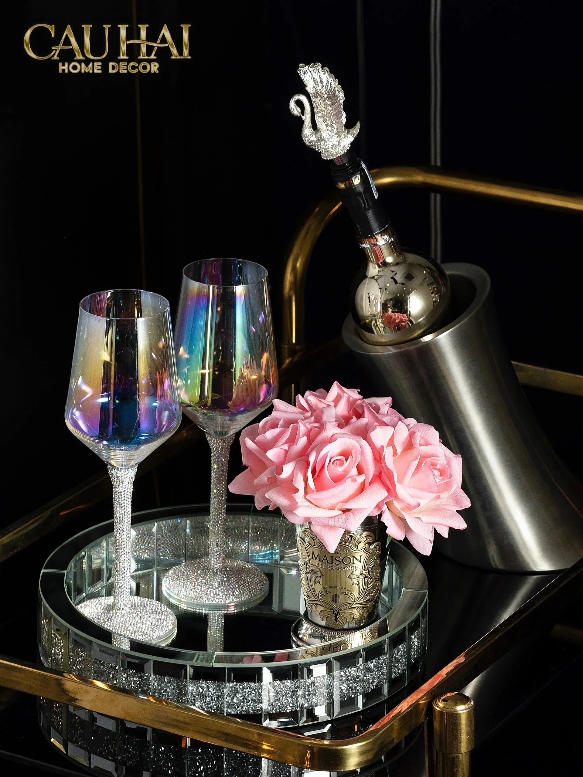 haute-folie-khay-guong-tron-dinh-kim-cuong-bling-bling-silver-ronde-mirror-decoratives-trays-d30-cau-hai-home-decor-15 - CẬU HAI HOME DECOR