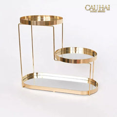 Haute Folie - Khay Kệ Gương Tròn 2 Tầng Bàn Trang Điểm - New Oracle Beauty Mirror Trays-CẬU HAI HOME DECOR