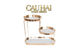 Haute Folie - Khay Kệ Gương Tròn 2 Tầng Bàn Trang Điểm - New Oracle Beauty Mirror Trays-KHAY TRANG TRÍ-CẬU HAI HOME DECOR