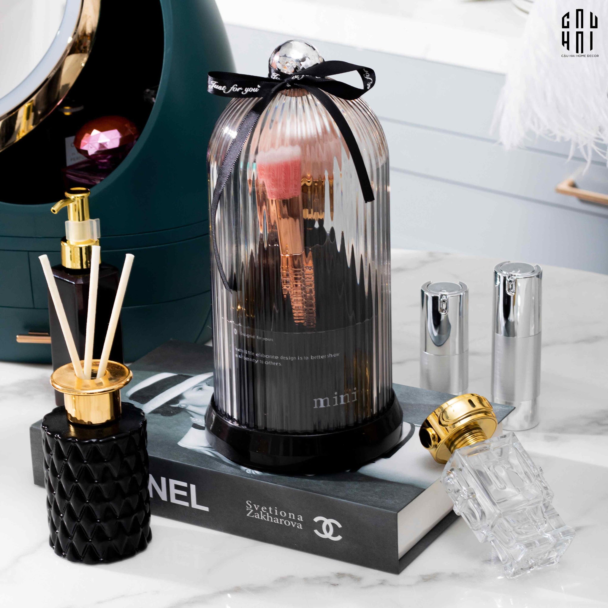 Haute Folie - Lọ Đựng Cọ Mimi Black Ss25-HŨ TRANG TRÍ-CẬU HAI HOME DECOR
