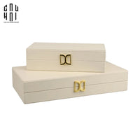 Haute Folie - Set 2 Hộp Trang Sức Da D'Ivoire Delight 12x16 18x36-HỘP TRANG SỨC-CẬU HAI HOME DECOR