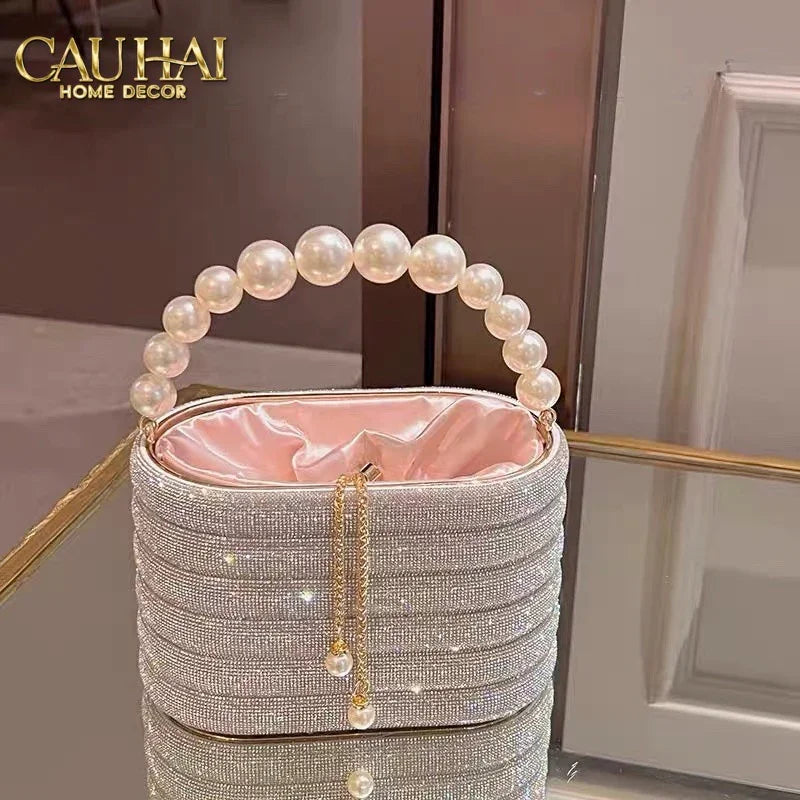 Haute Folie - Túi Handbag Full Kim Cương - Perle Éclat Diamond Pavé Haute Décor Object-CẬU HAI HOME DECOR
