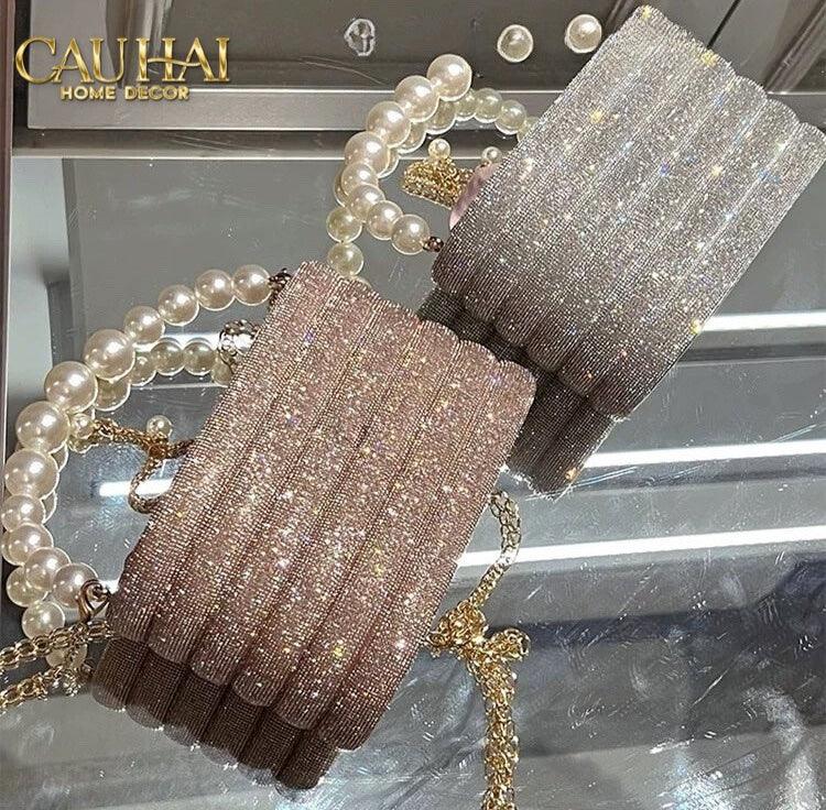 Haute Folie - Túi Handbag Full Kim Cương - Perle Éclat Diamond Pavé Haute Décor Object-CẬU HAI HOME DECOR