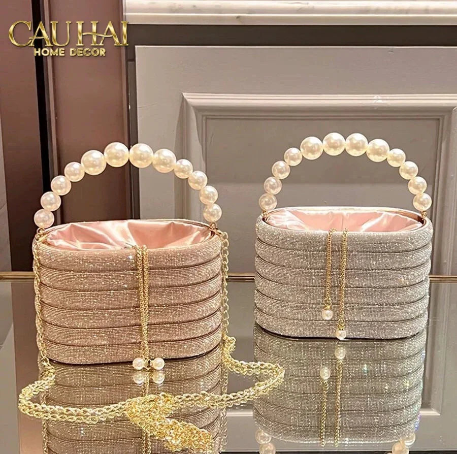 Haute Folie - Túi Handbag Full Kim Cương - Perle Éclat Diamond Pavé Haute Décor Object-CẬU HAI HOME DECOR