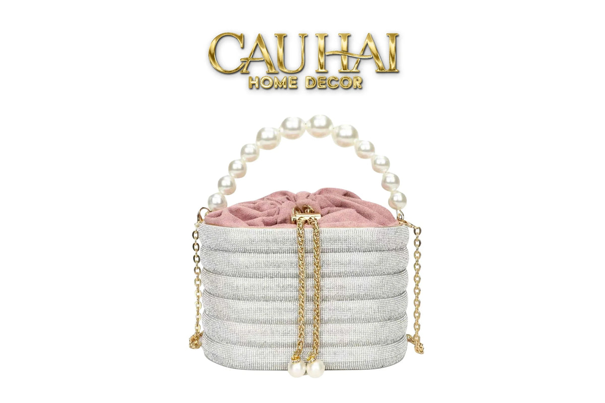 Haute Folie - Túi Handbag Full Kim Cương - Perle Éclat Diamond Pavé Haute Décor Object-TÚI XÁCH & VÍ TRANG TRÍ-Đối tác tại Trung Quốc theo từng đơn đặt hàng-CẬU HAI HOME DECOR