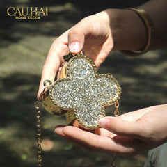 Haute Folie - Túi Pouch Mini Clover Diamond Bling Bling-TÚI XÁCH & VÍ TRANG TRÍ-CẬU HAI HOME DECOR