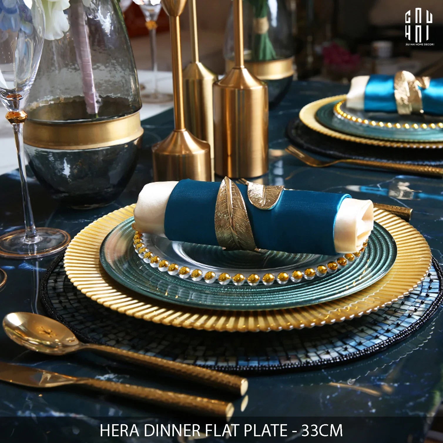 HERA DINNER FLAT PLATE 33CM SS25