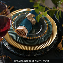 Hera Dinner Flat Plate 33Cm Ss25-CẬU HAI HOME DECOR