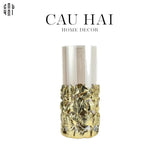 HOME COURURE - BRASSON CRYSTAL VASE PLATINUM RADIANT LEGACY - SIZE L SS25-CẬU HAI HOME DECOR