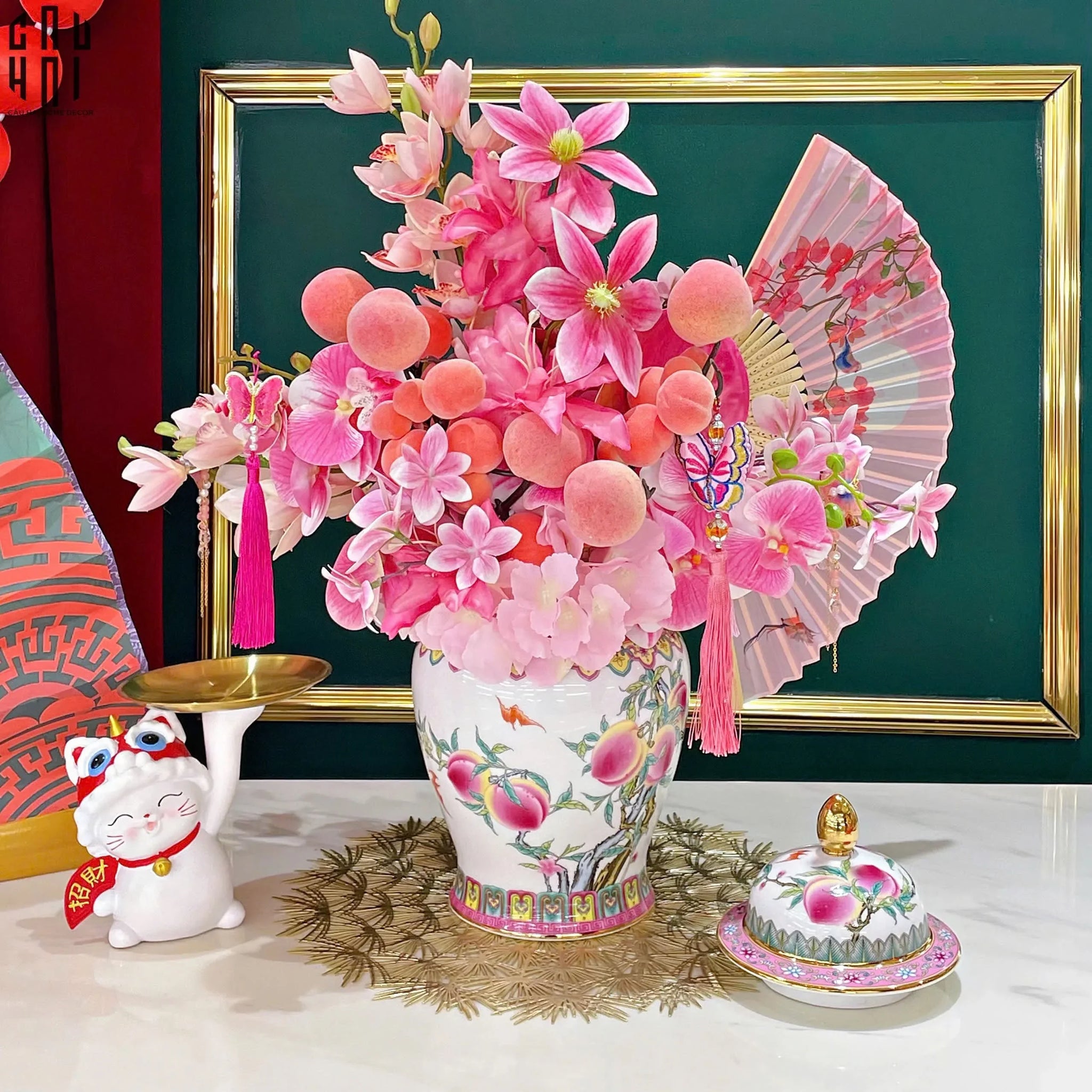 HOME COUTURE - BÌNH HOA PORCELAIN PEACH PATTERNS SS25