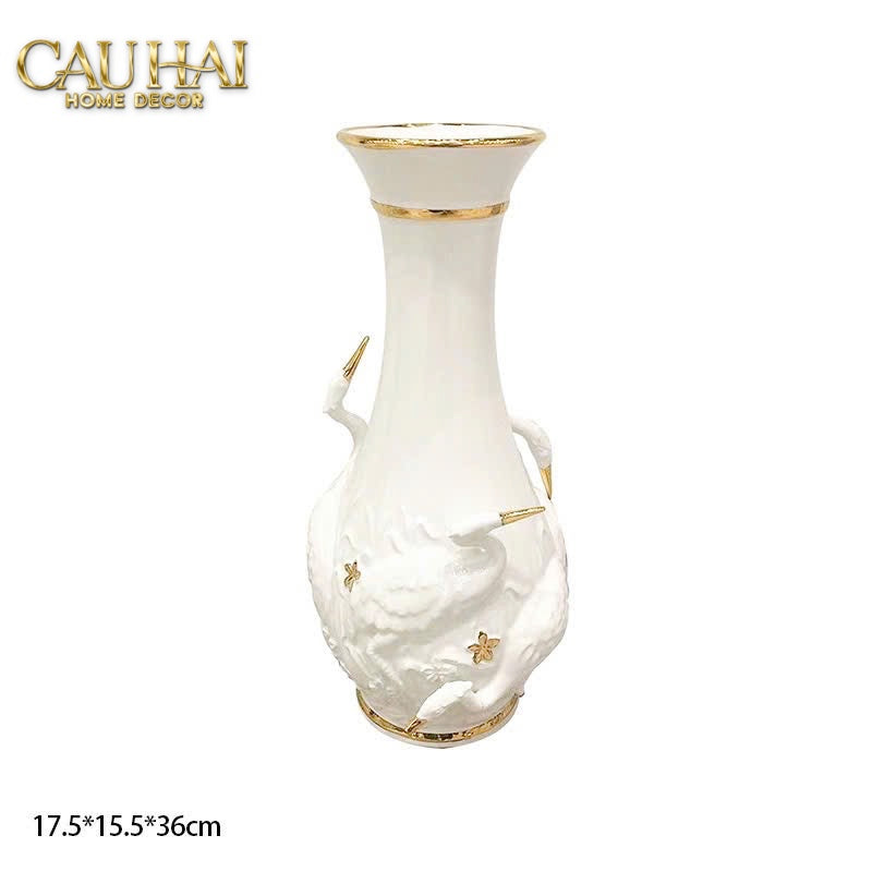 Home Couture - Bình Hoa Thiên Nga - Odette Impériale Swan Princess Vase H31 - CẬU HAI HOME DECOR