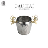 HOME COUTURE - BRASSON PLATINUM ICE BUCKET - GODDESS ELK SS25 - CẬU HAI HOME DECOR