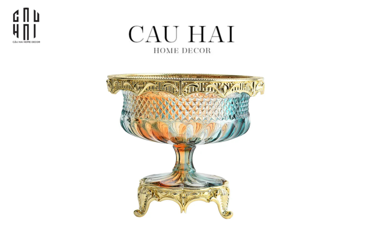 HOME COUTURE - BRASSON RAINBOW CRYSTAL BOWL "AURORA DE LUNAR" - SS25-CẬU HAI HOME DECOR