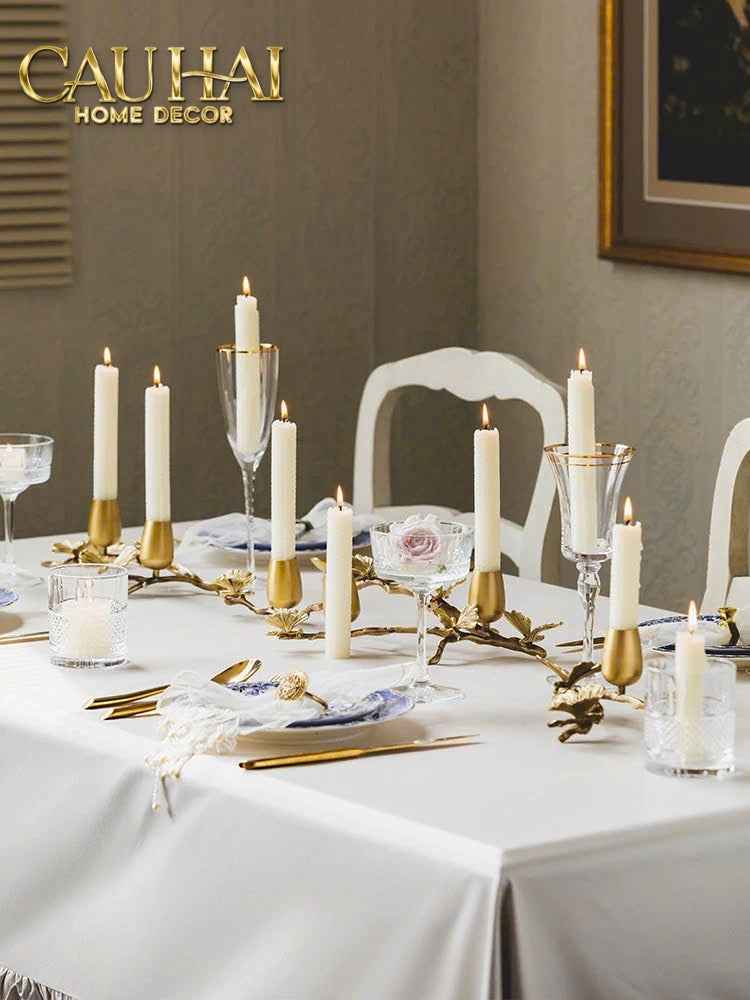 Home Couture - Đế Nến Đồng Triptique Brasson Bloom Candle Centerpiece D44 - CẬU HAI HOME DECOR