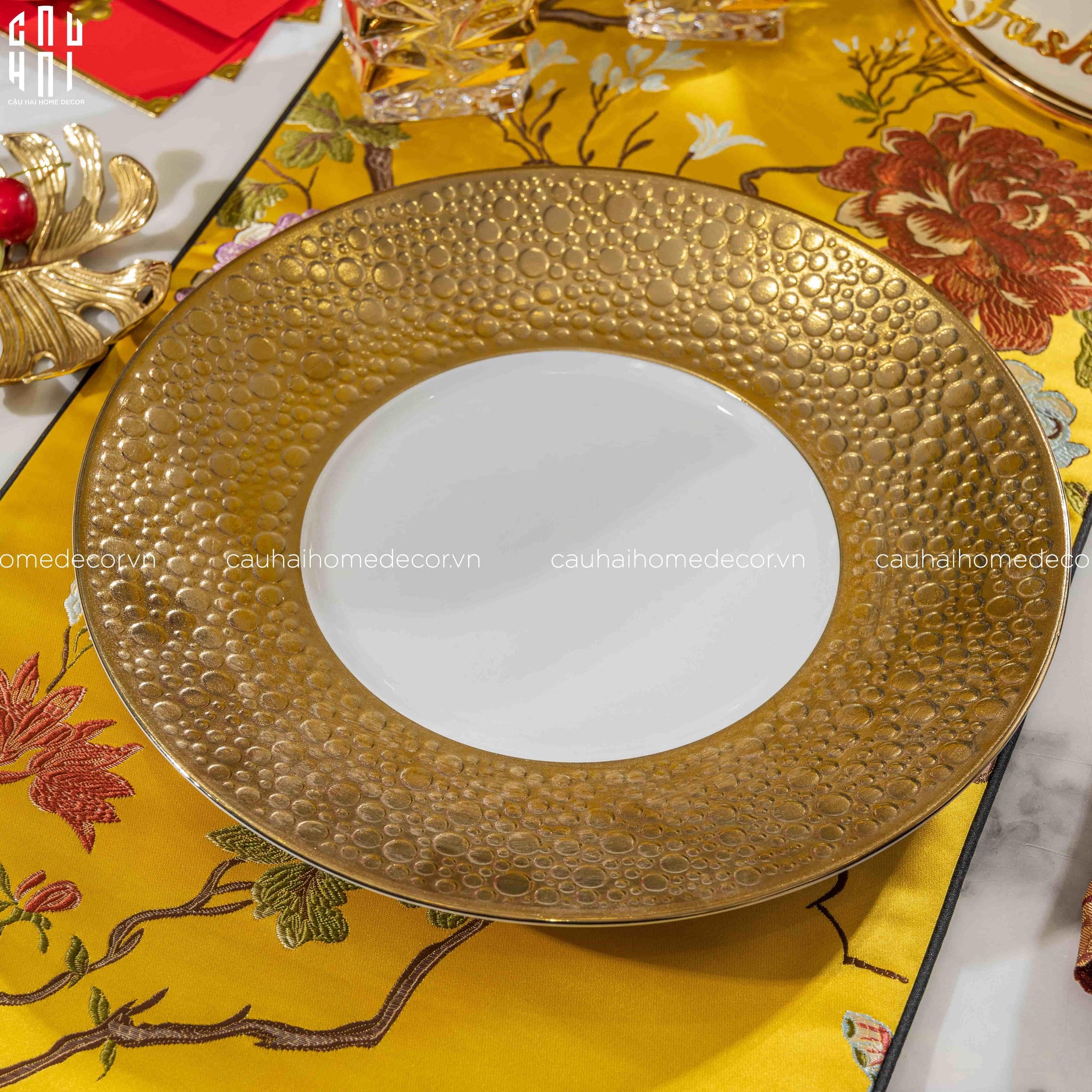 HOME COUTURE - ĐĨA GOLDEN BUBBLE 31 - SS25-CẬU HAI HOME DECOR