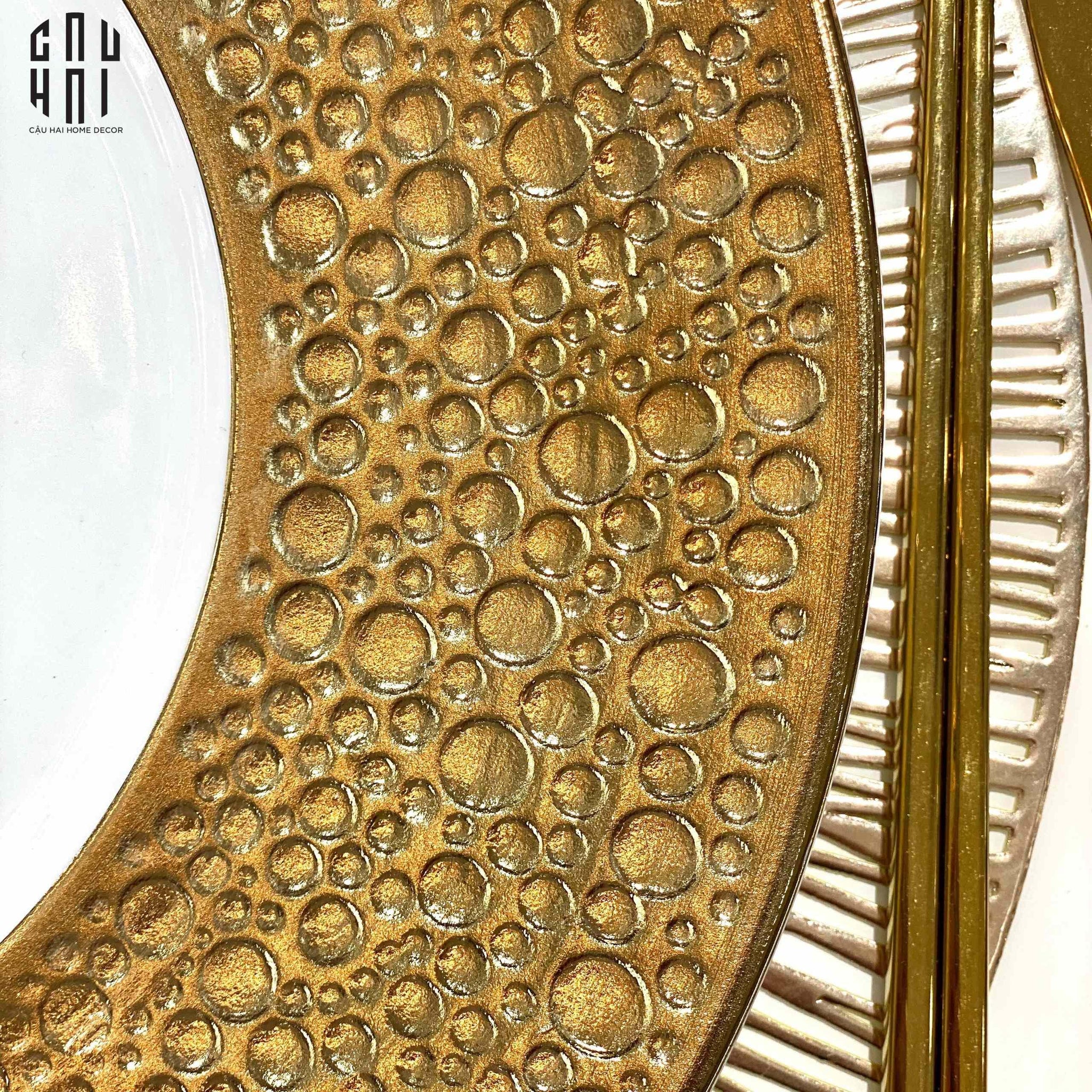 HOME COUTURE - ĐĨA GOLDEN BUBBLE 31 - SS25-CẬU HAI HOME DECOR