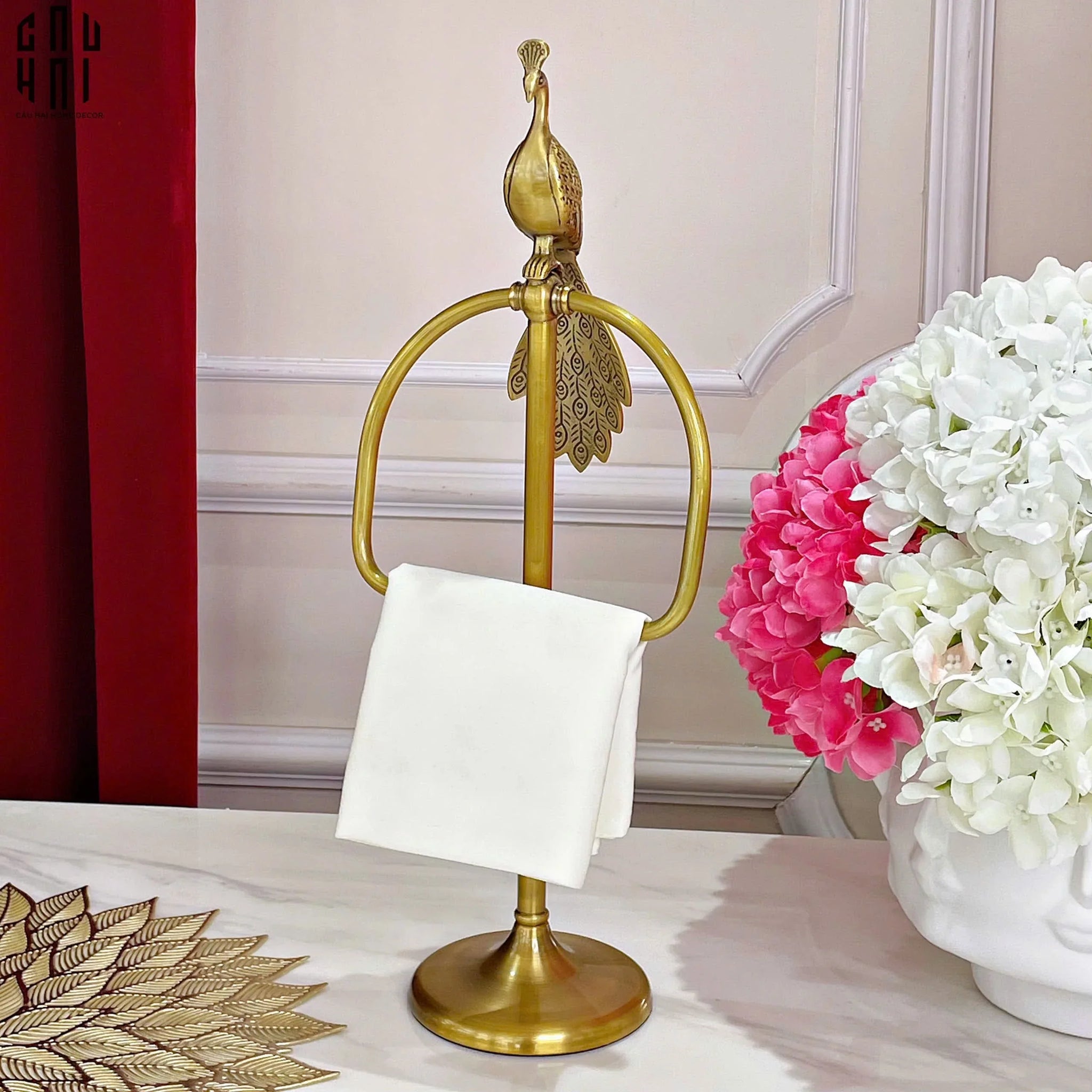 HOME COUTURE - GIÁ TREO KHĂN GOLDEN BRONZE PEAFOWL SS25