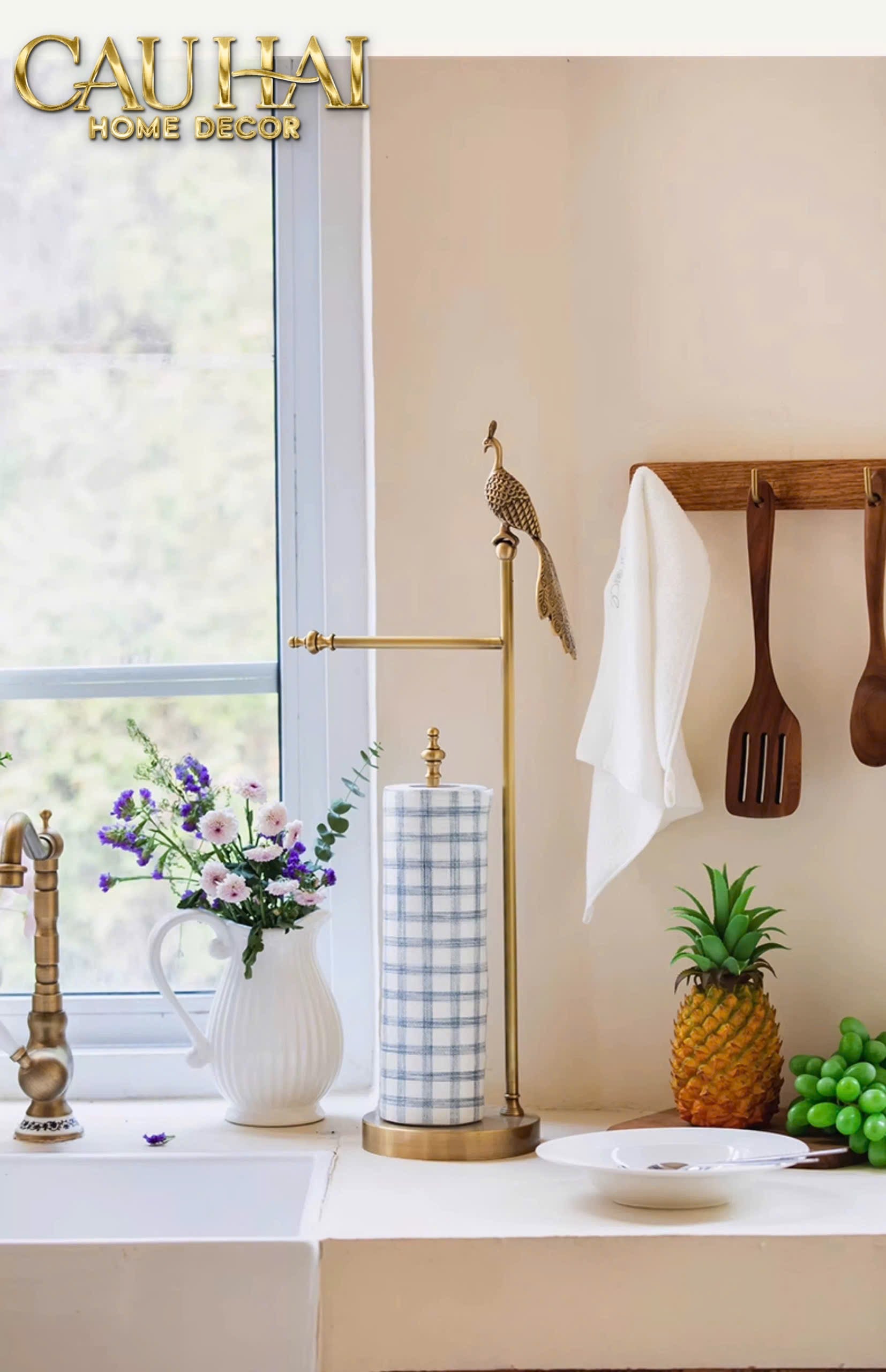 Home Couture - Giá Treo Khăn Royale Aureate Paon Bathroom Hanger - CẬU HAI HOME DECOR