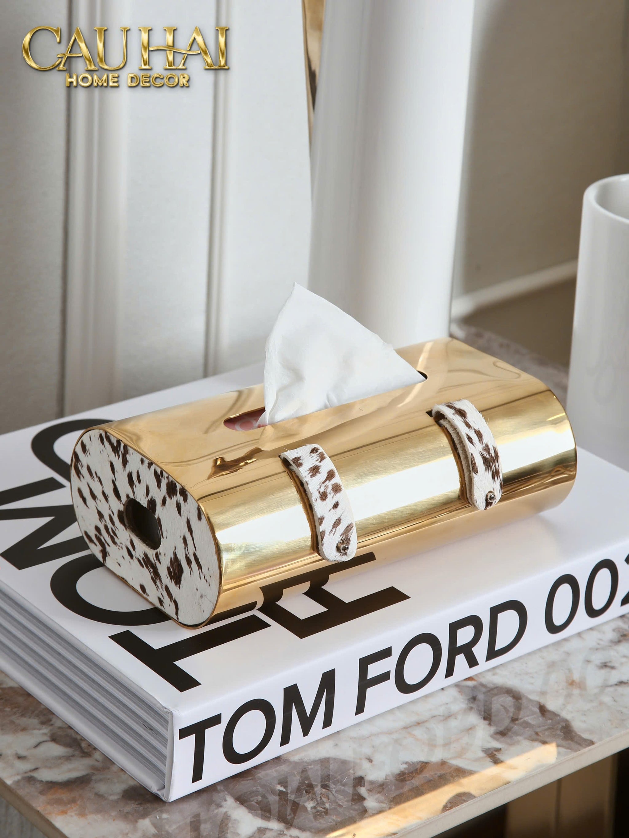 Home Couture - Hộp Khăn Giấy Metalic Lux Fur Lumière - CẬU HAI HOME DECOR