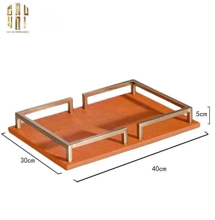 HOME COUTURE - KHAY DA TERRA LUXE LEATHER TRAY.