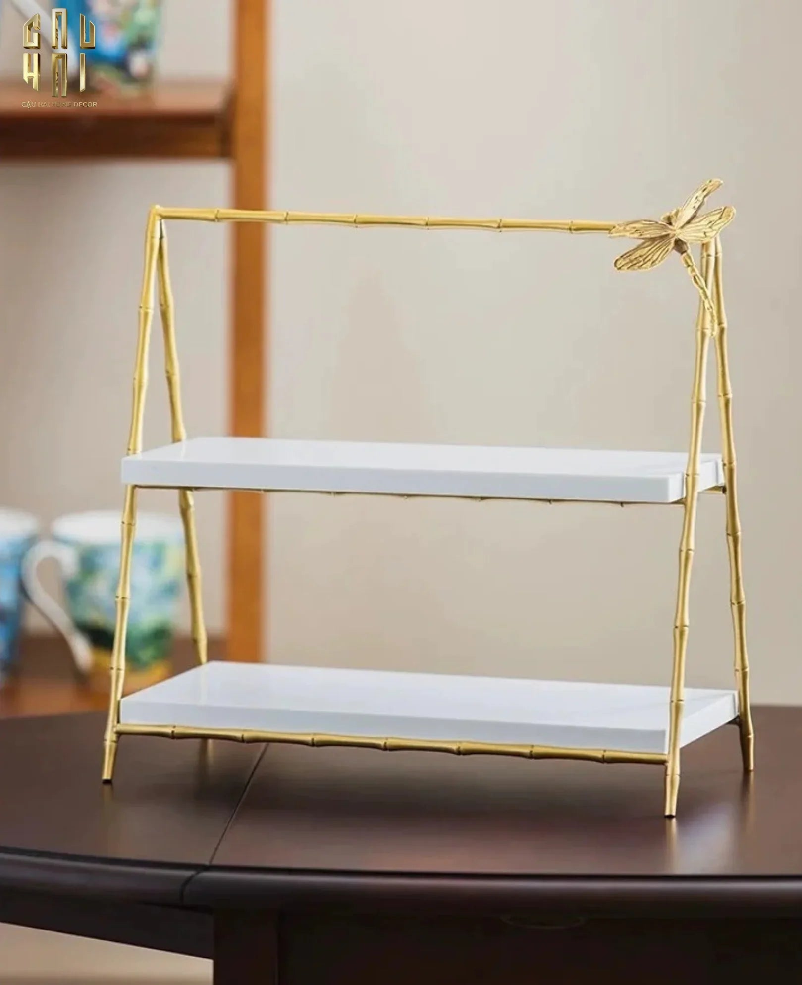 HOME COUTURE - KHAY KỆ 2 TẦNG PAPILLON DE LUMIÈRE FW25-CẬU HAI HOME DECOR
