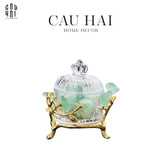 HOME COUTURE - LỌ KẸO BRASSON CRYSTAL JEWELRY DELIGHT - AVENTURINE SS25 - CẬU HAI HOME DECOR