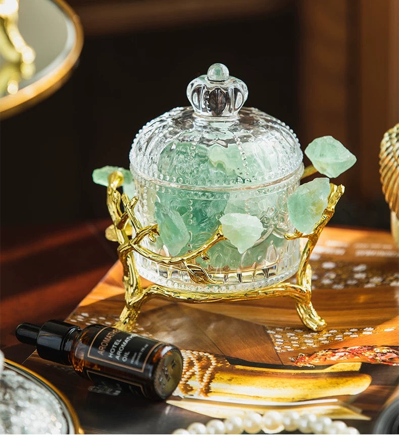 HOME COUTURE - LỌ KẸO BRASSON CRYSTAL JEWELRY DELIGHT - AVENTURINE SS25 - CẬU HAI HOME DECOR