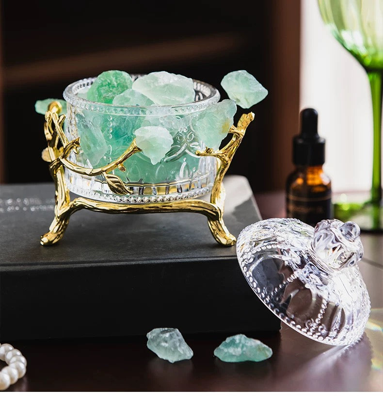 HOME COUTURE - LỌ KẸO BRASSON CRYSTAL JEWELRY DELIGHT - AVENTURINE SS25 - CẬU HAI HOME DECOR