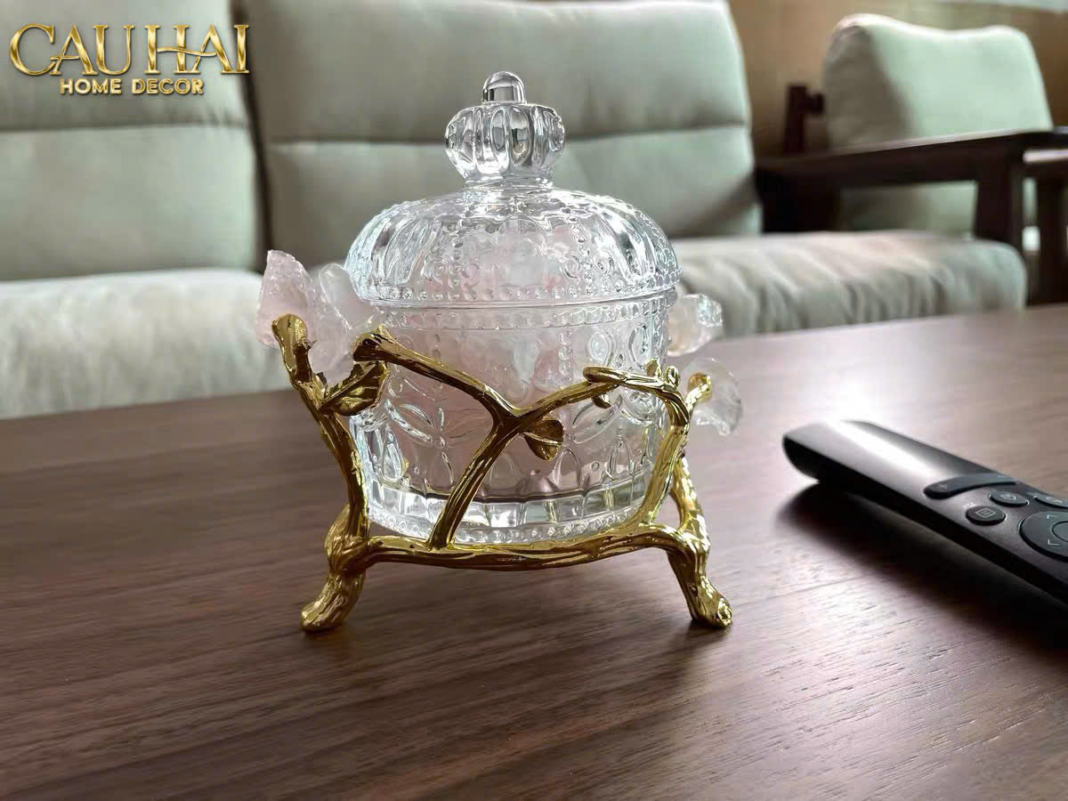 HOME COUTURE - LỌ PHA LÊ ĐÁ QUÝ JEWELRY DELIGHT - ROSE QUARTZ FW25