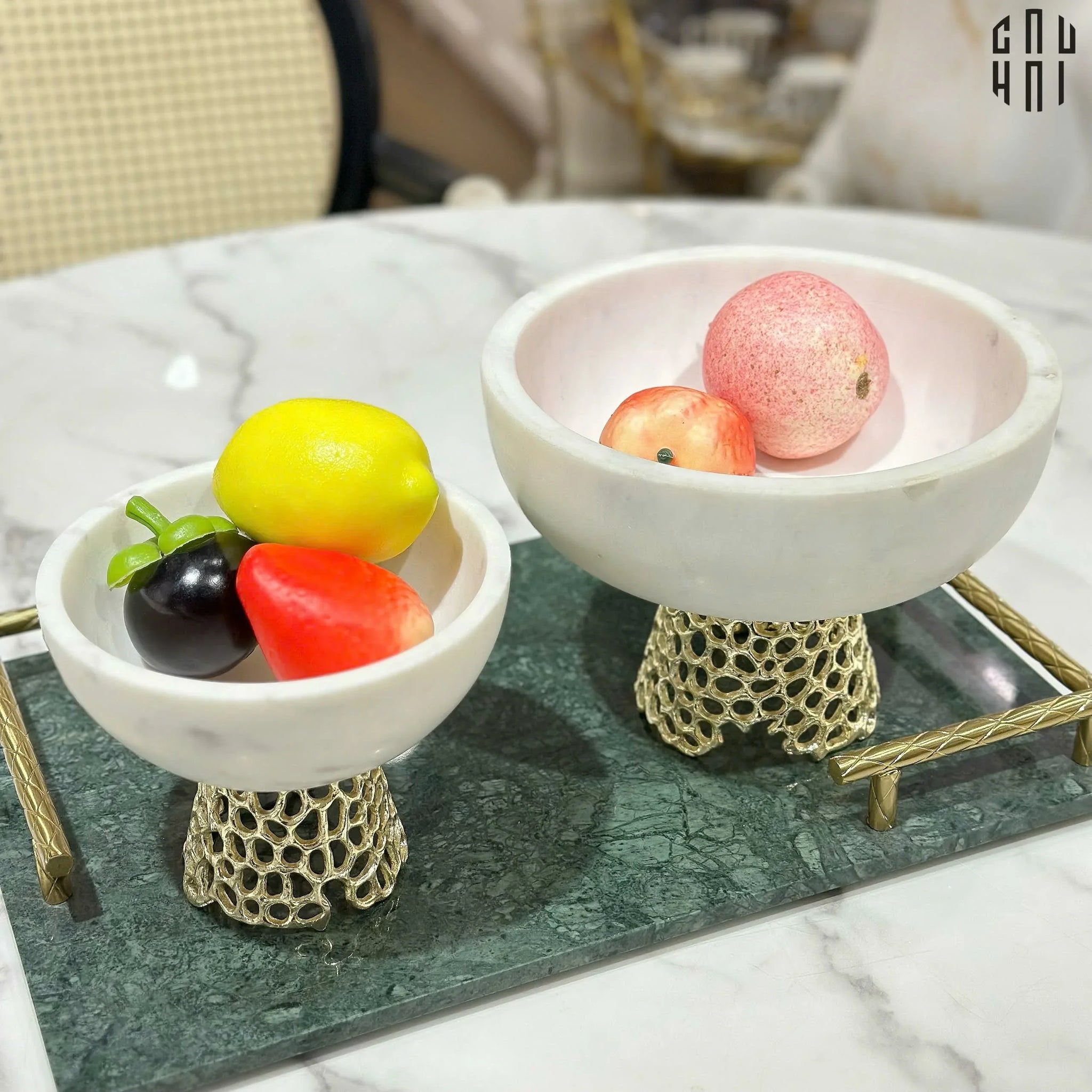 HOME COUTURE - MARBLE STONE FRUIT BOWL - ARTHUR PRIME SIZE M SS25