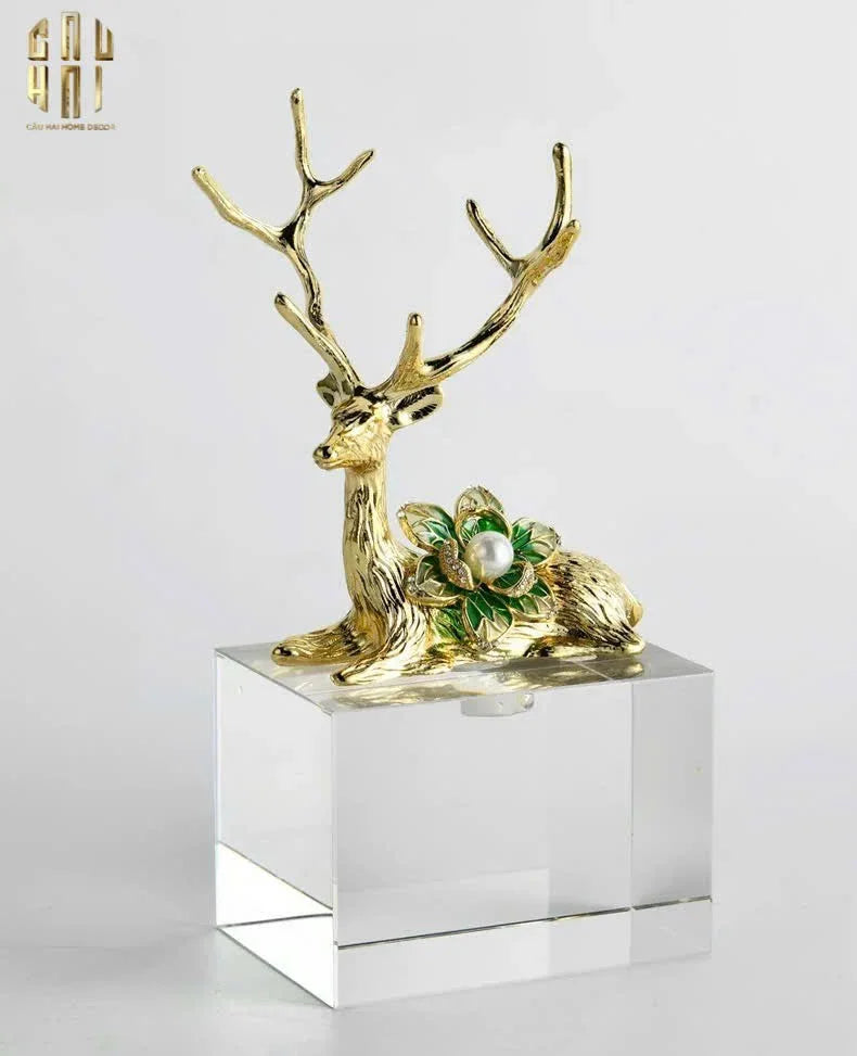 HOME COUTURE - SET 2 TƯỢNG HƯƠU ĐỒNG PHA LÊ - PEARL ELK H21/17