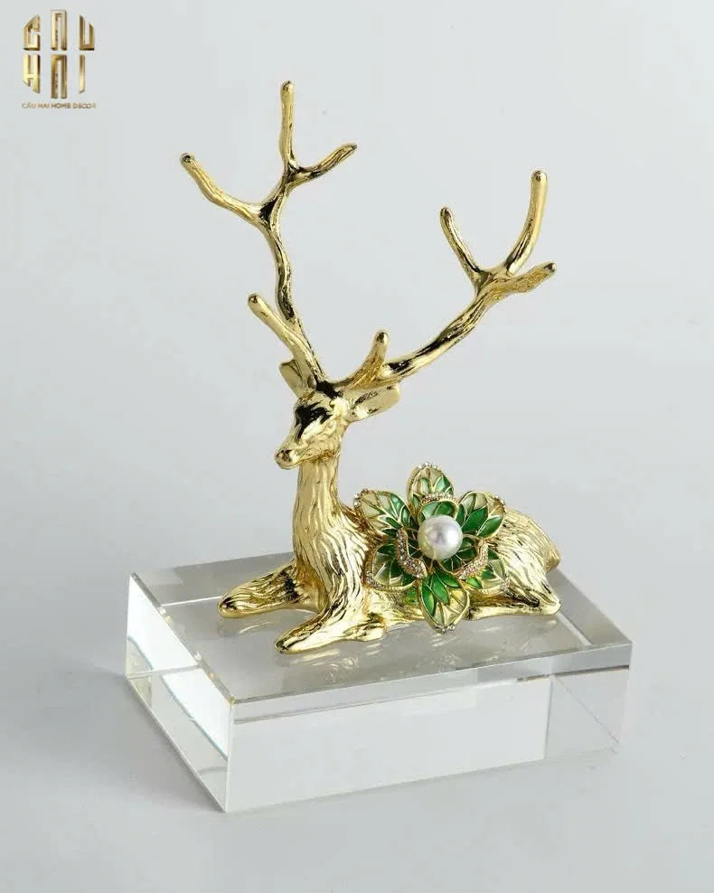 HOME COUTURE - SET 2 TƯỢNG HƯƠU ĐỒNG PHA LÊ - PEARL ELK H21/17