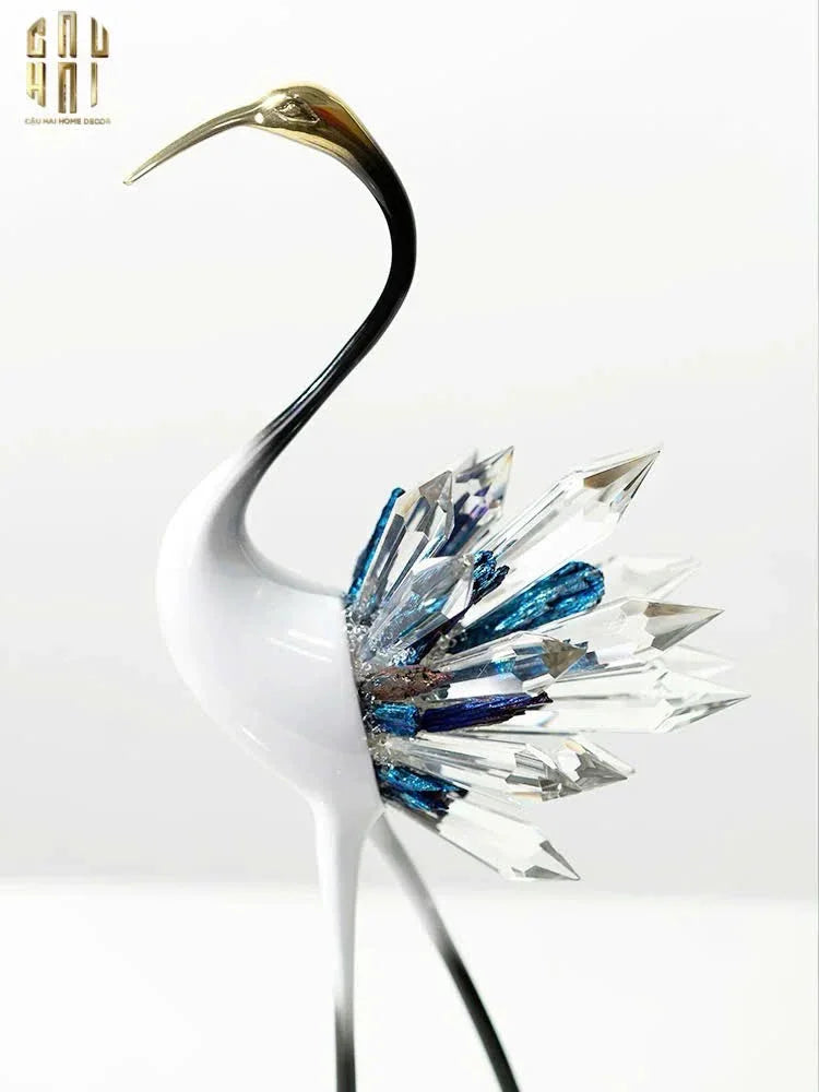 HOME COUTURE - SET 2 TƯỢNG TIÊN HẠC PHA LÊ - CELESTIAL CRYSTAL CRANES