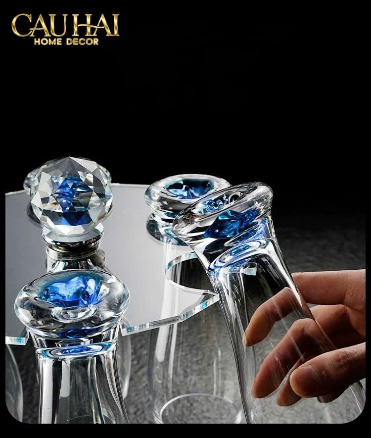 Home Couture - Set 6 Ly Oceanami & Crystal Stemware Rack 320Ml - CẬU HAI HOME DECOR