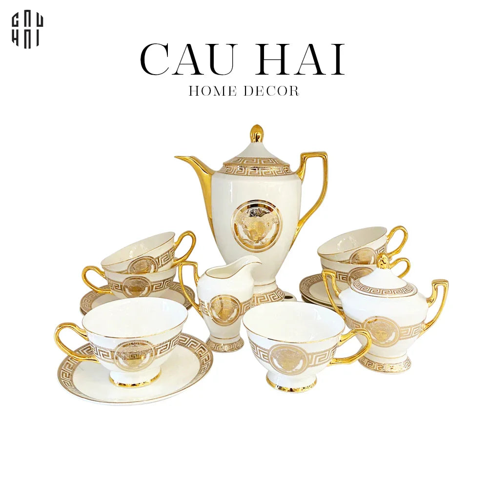 HOME COUTURE - SET BÌNH TRÀ GILDED MEDUSA PRESTIGE FULL BOX SS25