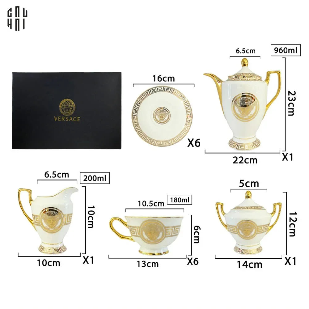 HOME COUTURE - SET BÌNH TRÀ GILDED MEDUSA PRESTIGE FULL BOX SS25