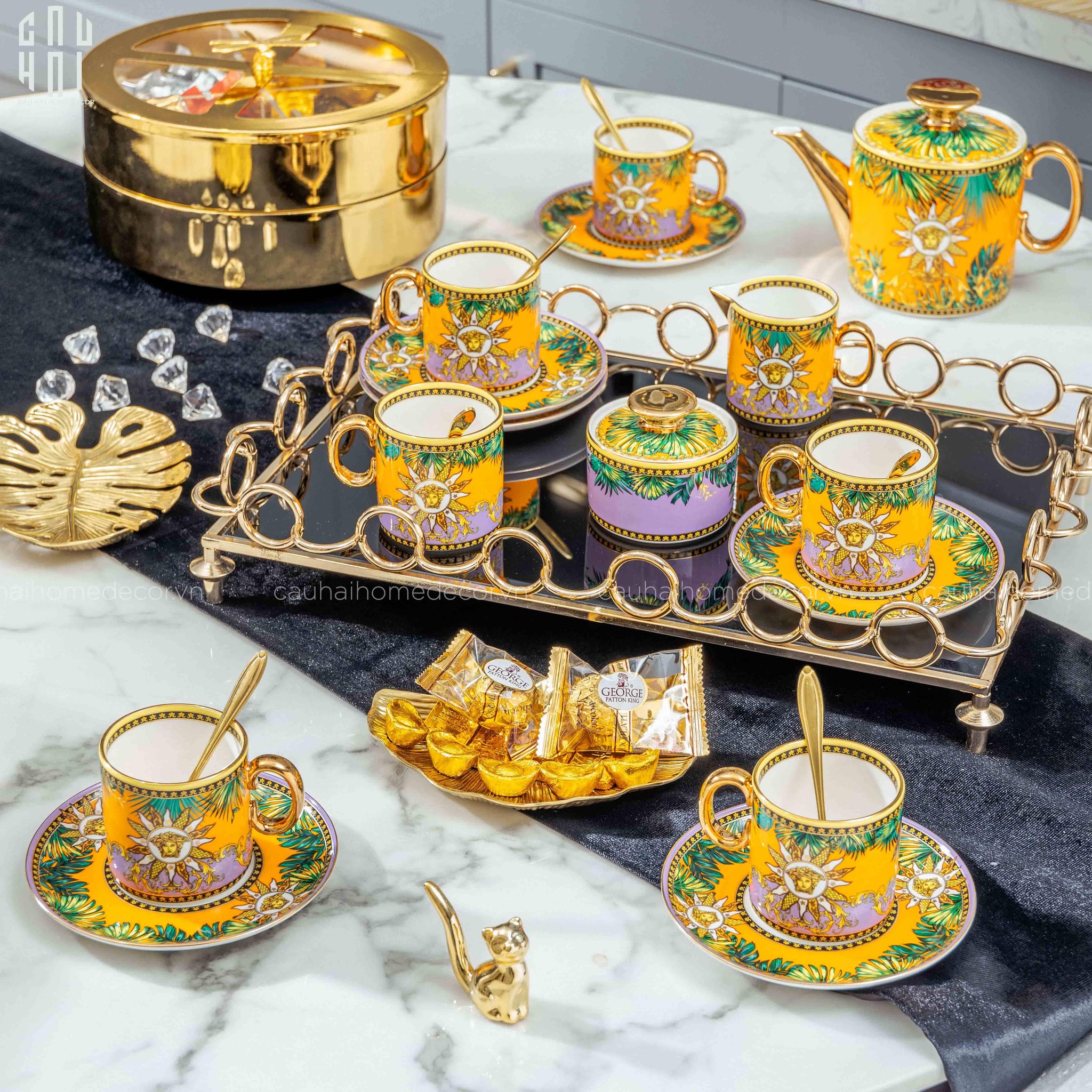 HOME COUTURE - SET BÌNH TRÀ JUNGLE ANIMALIER 21PCS SS25