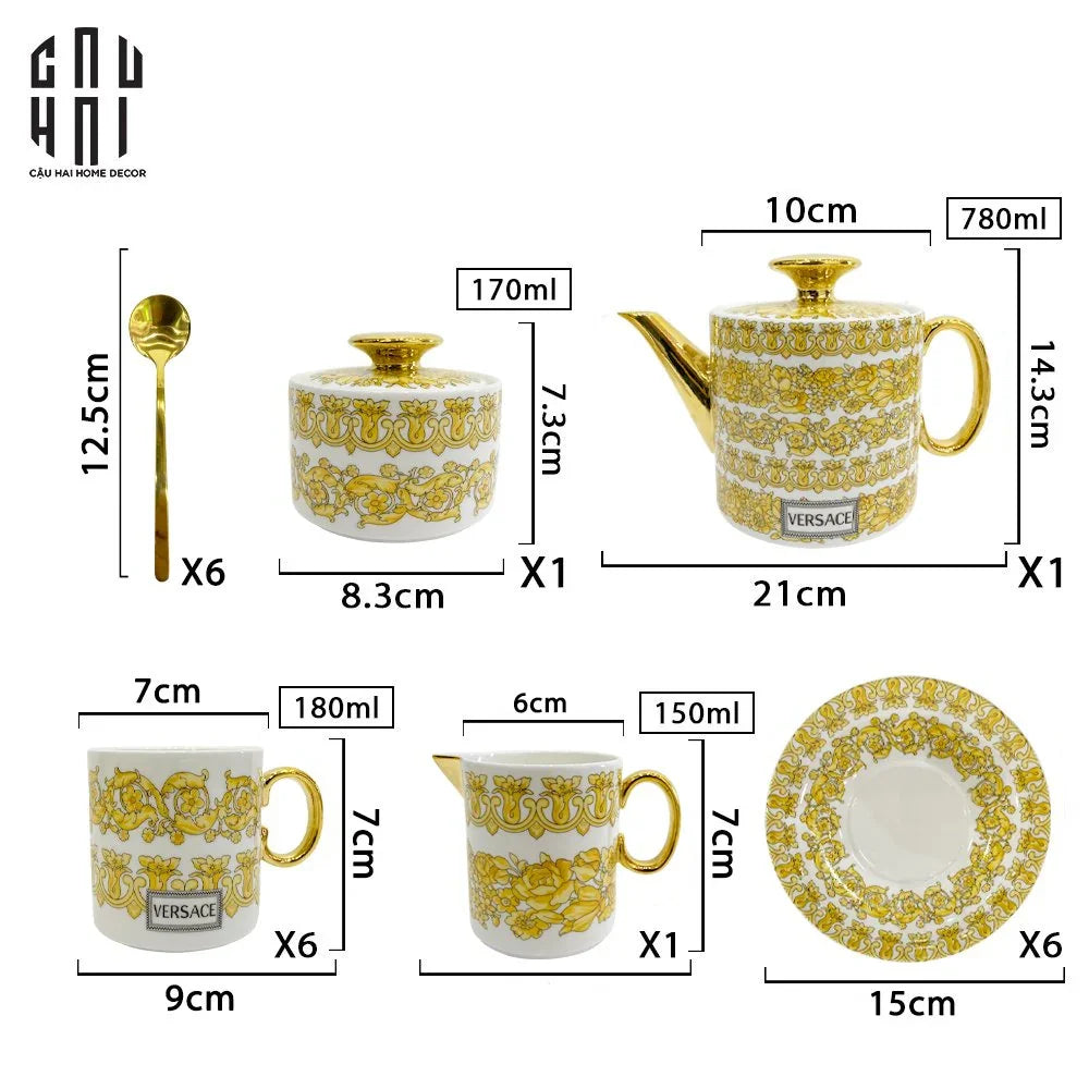 HOME COUTURE - SET BÌNH TRÀ MEDUSA RHAPSODY 21PCS SS25