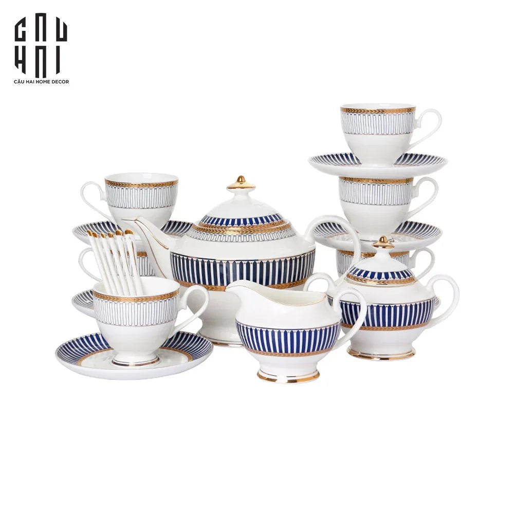 HOME COUTURE - SET BÌNH TRÀ ROYAL DYNASTY 21 PCS SS25-CẬU HAI HOME DECOR