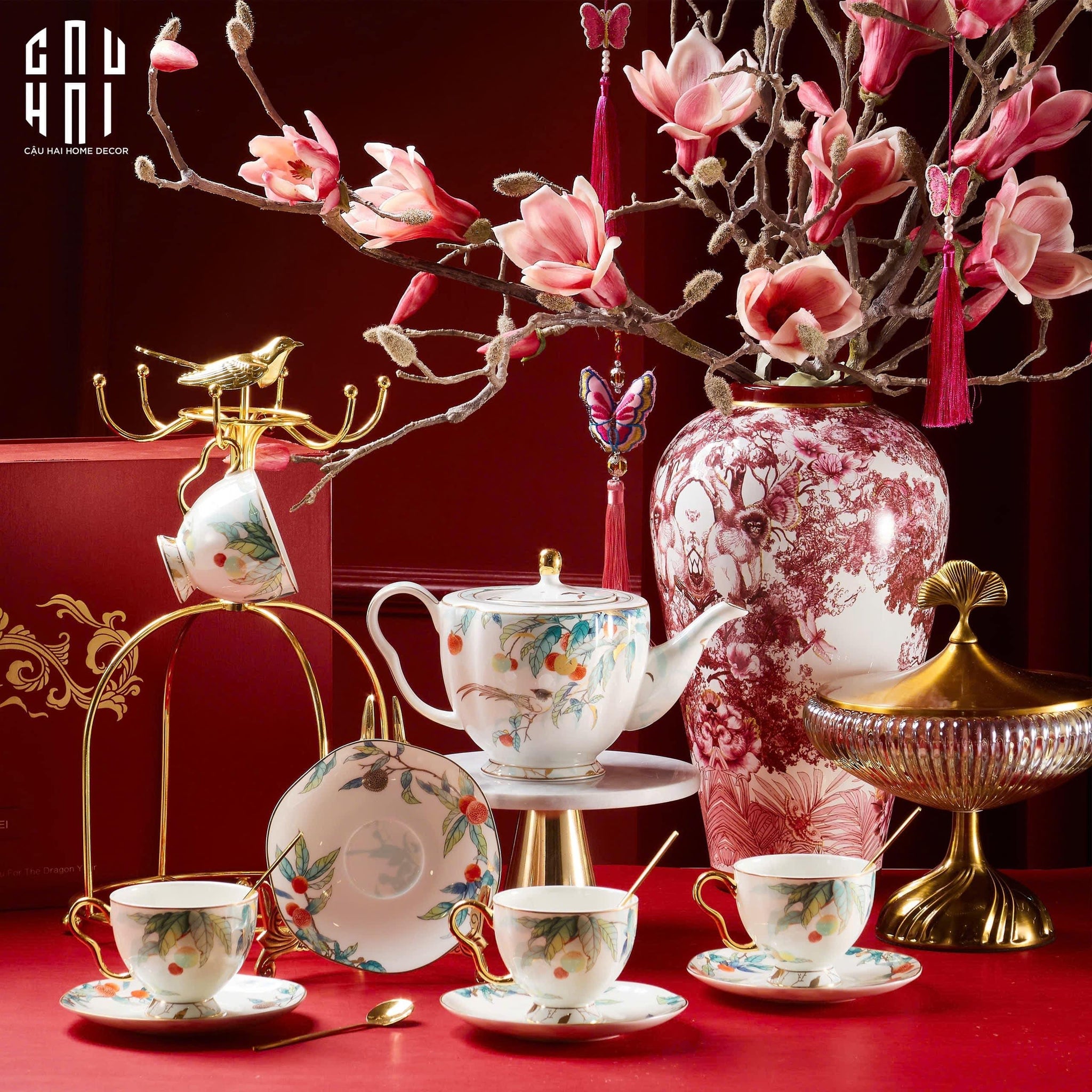 HOME COUTURE - SET BÌNH TRÀ THIÊN PHÚC 13PCS