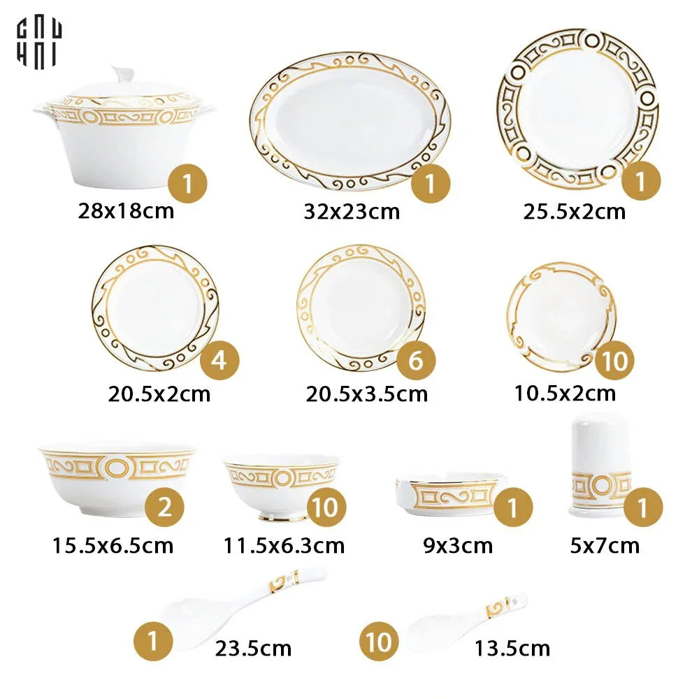 MAISON DE LUXE - SET CHÉN DĨA- ÉCLAT DE LUXUE- 48 MÓN SS25