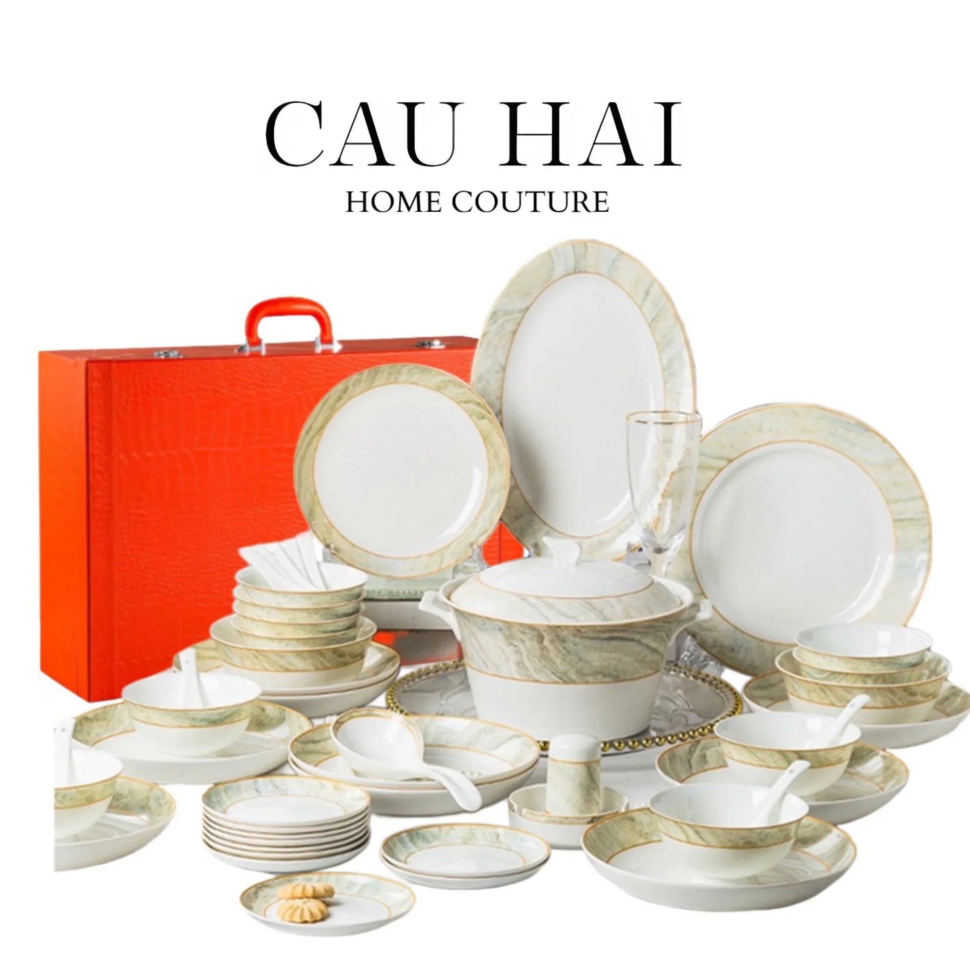 MAISON DE LUXE - SET CHÉN DĨA LA SATURNE D'OR 58PCS SS25