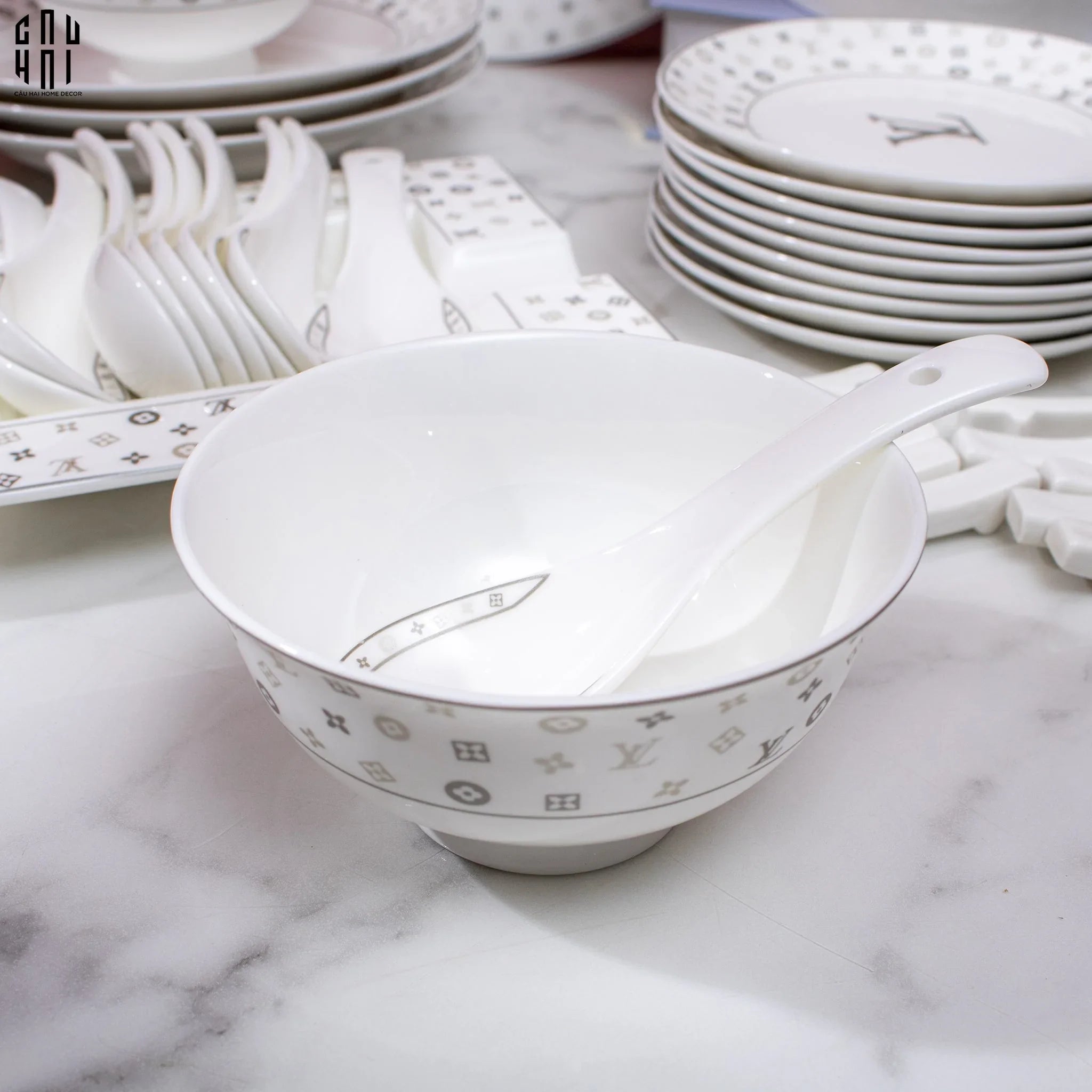HOME COUTURE - SET CHÉN DĨA L'ÉCLAT DE LOUIS 58PCS SS25-CẬU HAI HOME DECOR