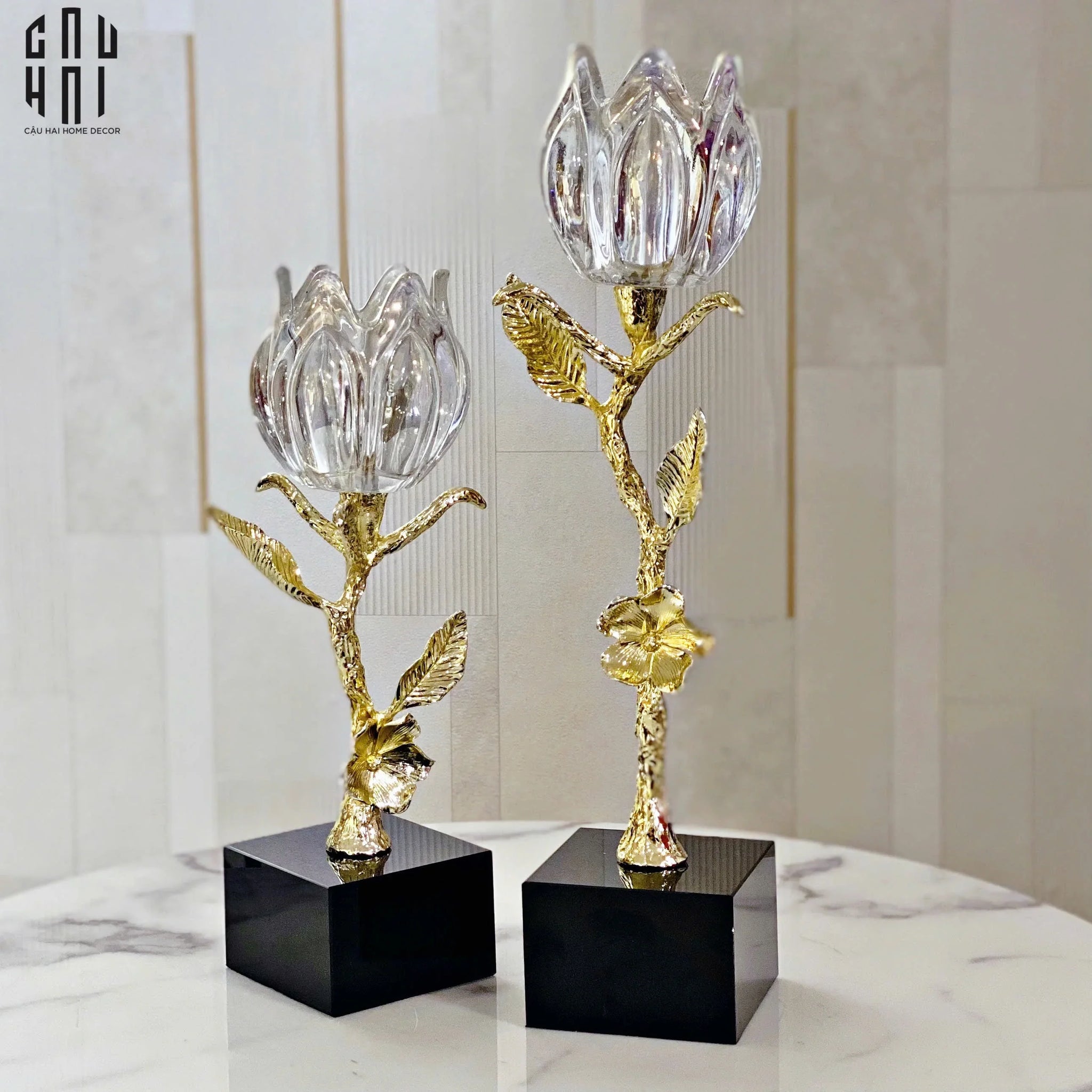 HOME COUTURE / SET ĐẾ NẾN CRYSTAL LIGHT ROSÉ SS25