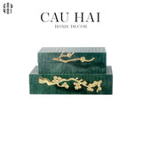 HOME COUTURE - SET HỘP TRANG SỨC EMERALD DYNASTY BLOSSOM SS25-CẬU HAI HOME DECOR