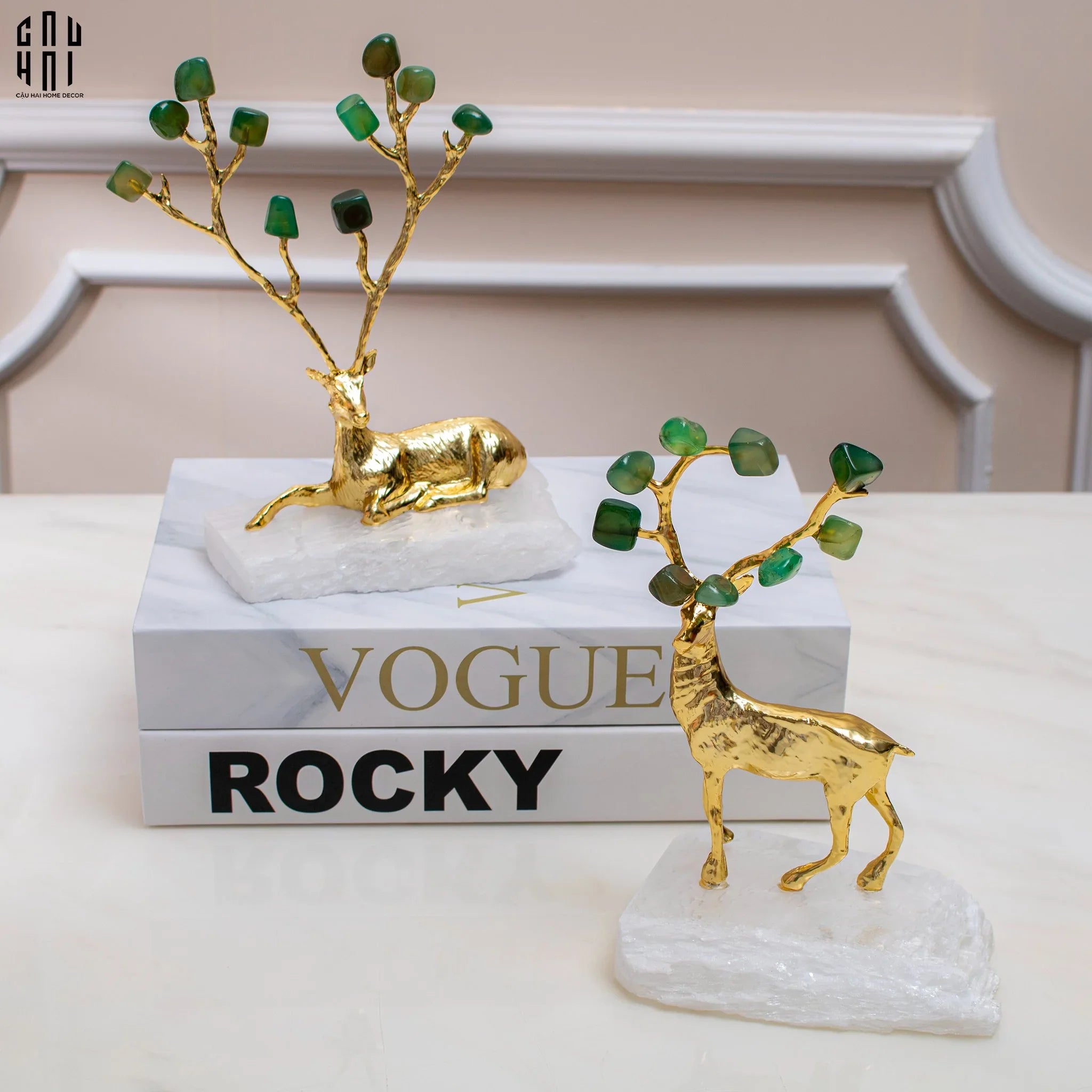 HOME COUTURE - SET TƯỢNG HƯƠU ĐỒNG JUPITER ELKS SS25-CẬU HAI HOME DECOR