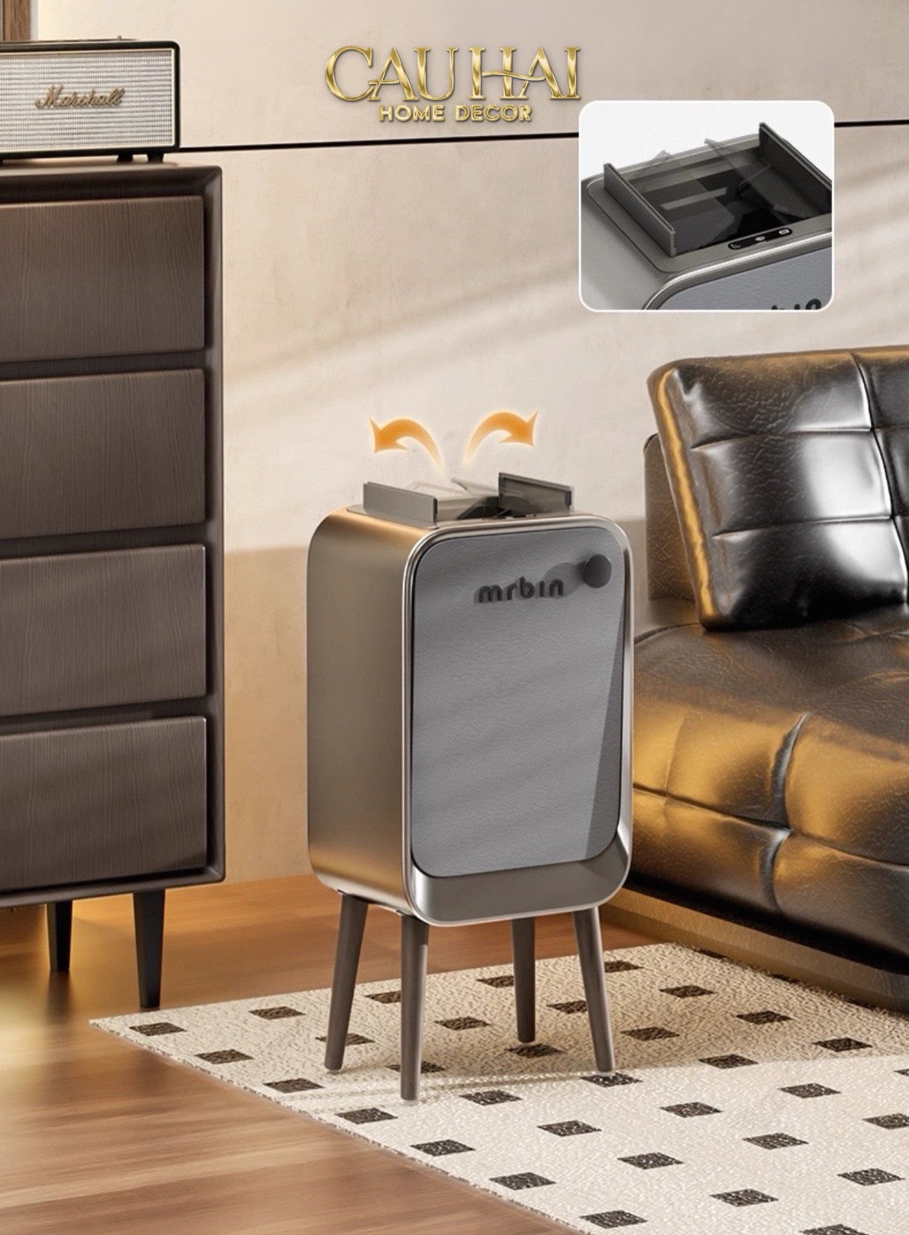 HOME COUTURE - THÙNG RÁC MR BIN AUTOMATIC 20L-3- Cậu Hai Home Decor