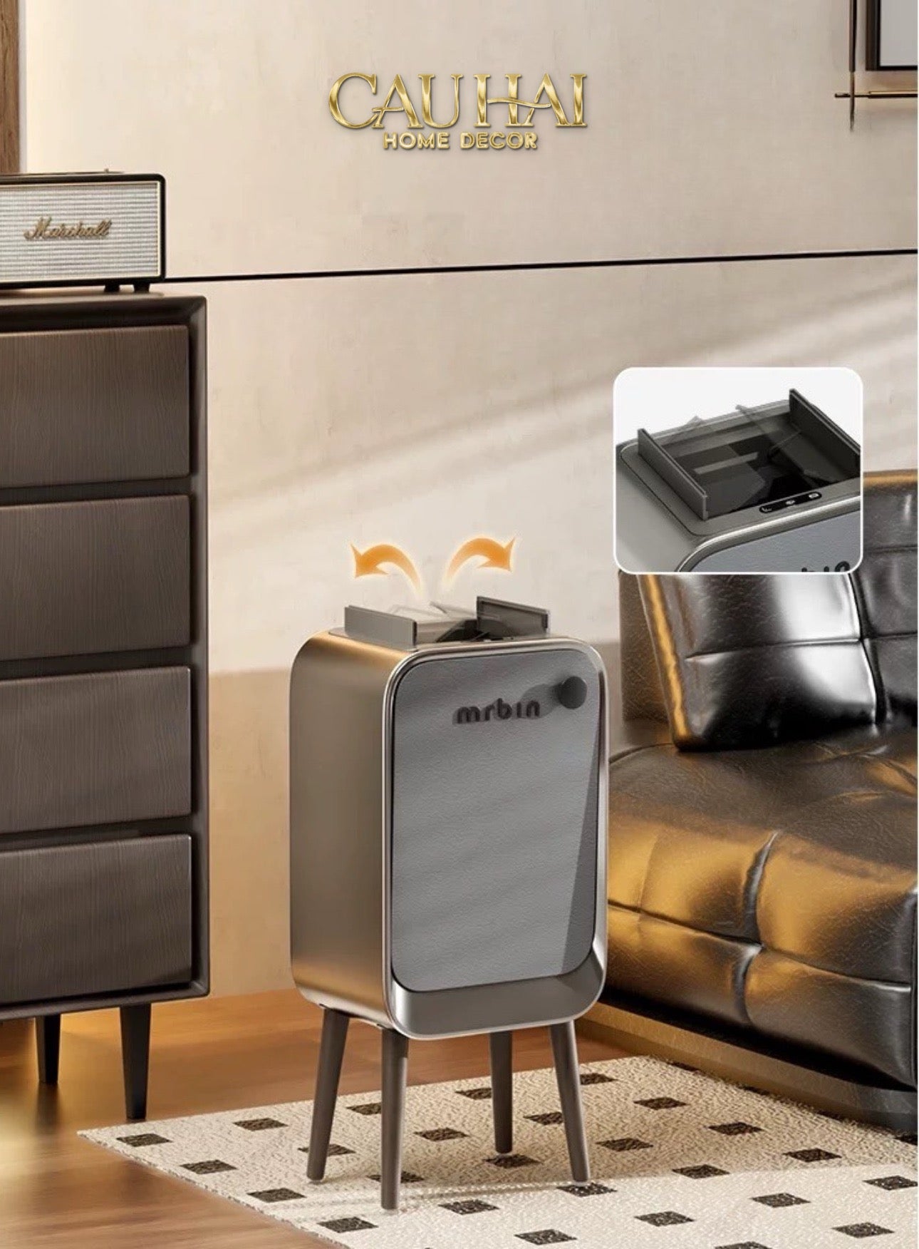 HOME COUTURE - THÙNG RÁC MR BIN AUTOMATIC 20L-6- Cậu Hai Home Decor