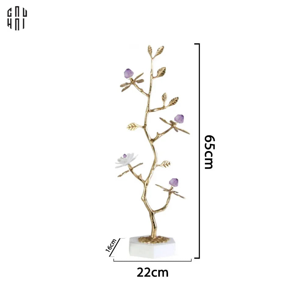 HOME COUTURE - TƯỢNG ĐỒNG ĐÁ QUÝ GOLDEN HESPERIDES TREE